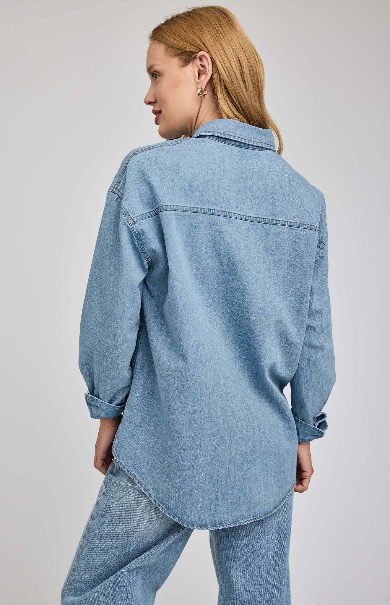 Whitney Denim Button Down Shirt - Image 4